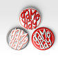 Polka Dot Game Day Button - Red