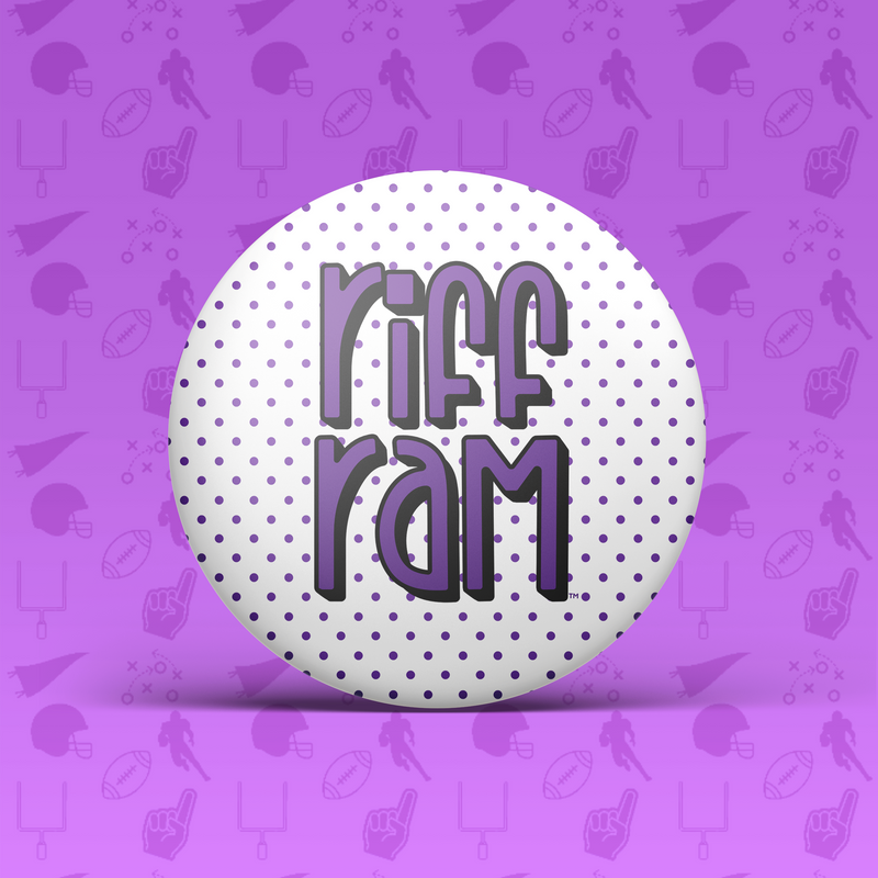 Riff Ram Polka Dot Button