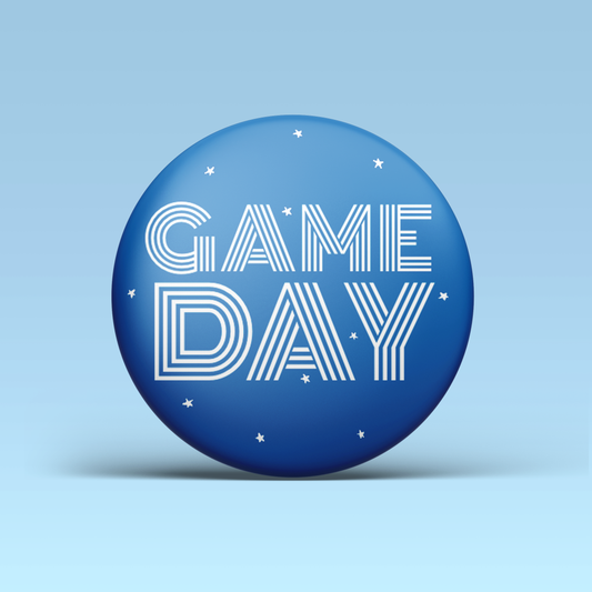 Game Day Button - Blue