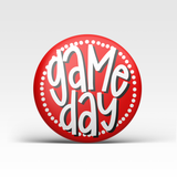 Polka Dot Game Day Button - Red
