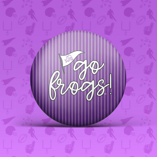 Go Frogs Pinstripe Button