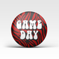 Zebra Game Day Button - Red
