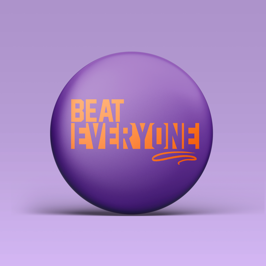 Beat Everyone Button - Purple & Orange