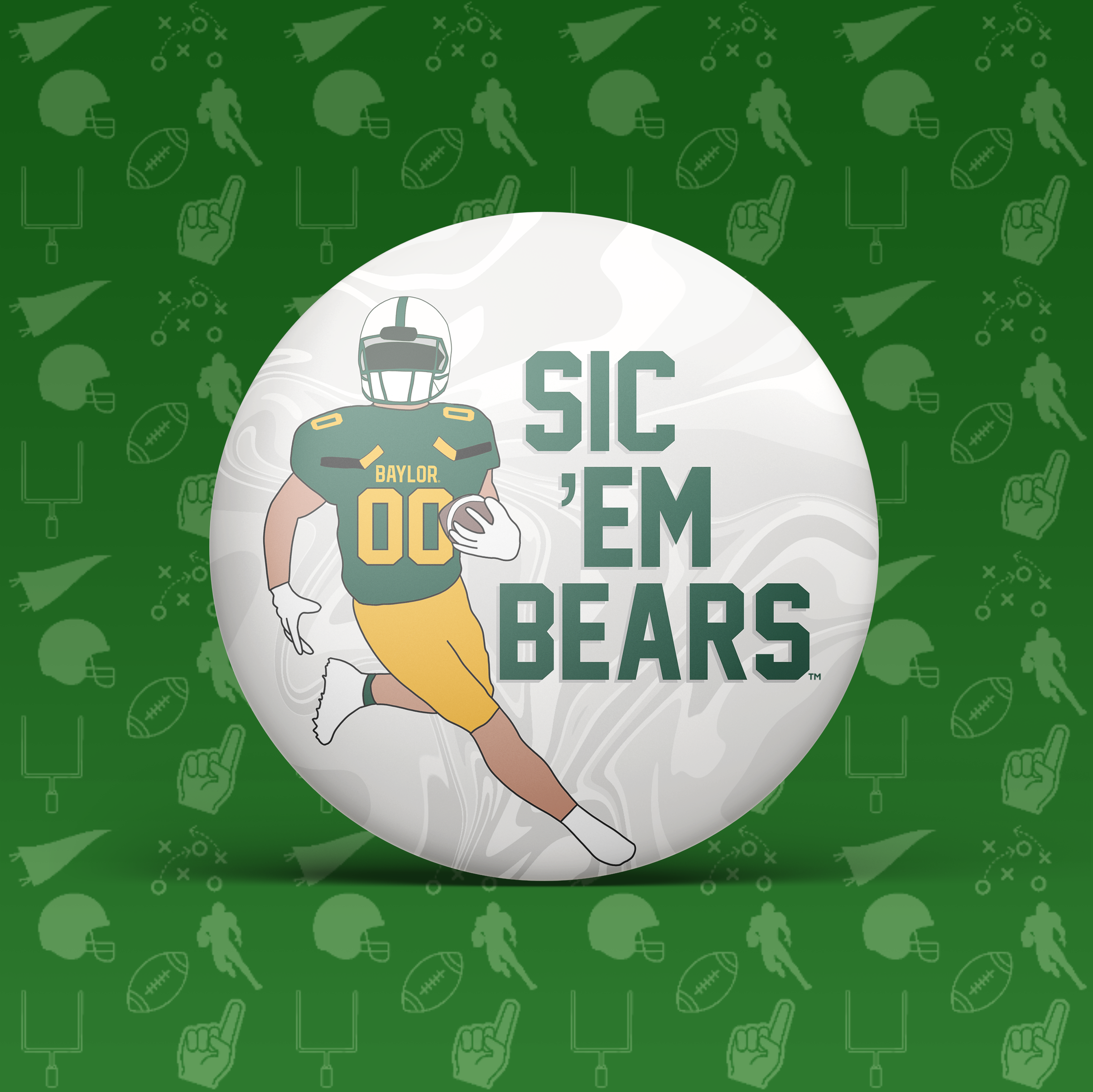 Baylor Buttons Baylor University Game Day Buttons | Game Day Pins | College Football ...
