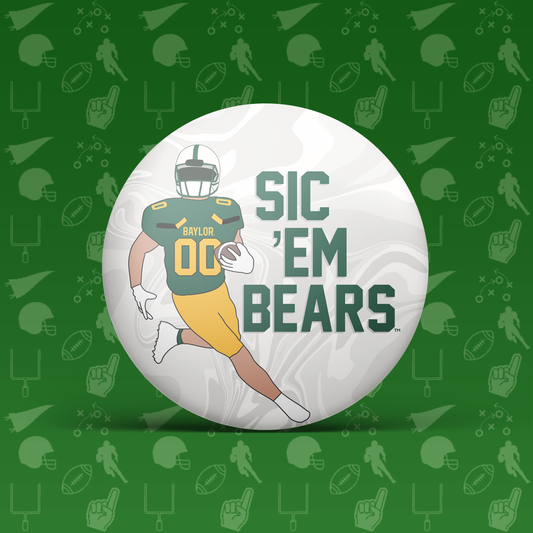Sic 'Em Football Player Button