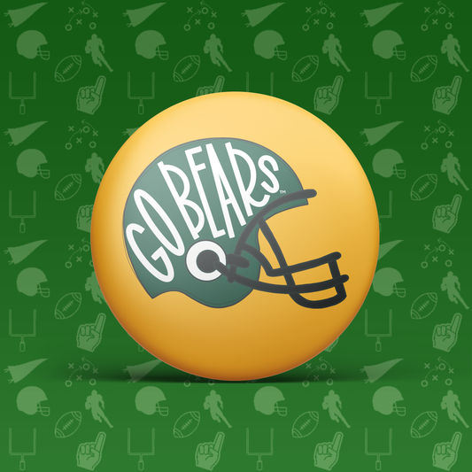 Go Bears Helmet Button