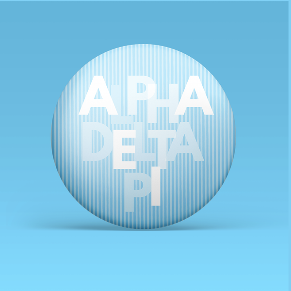 Alpha Delta Pi Layered Letters Button