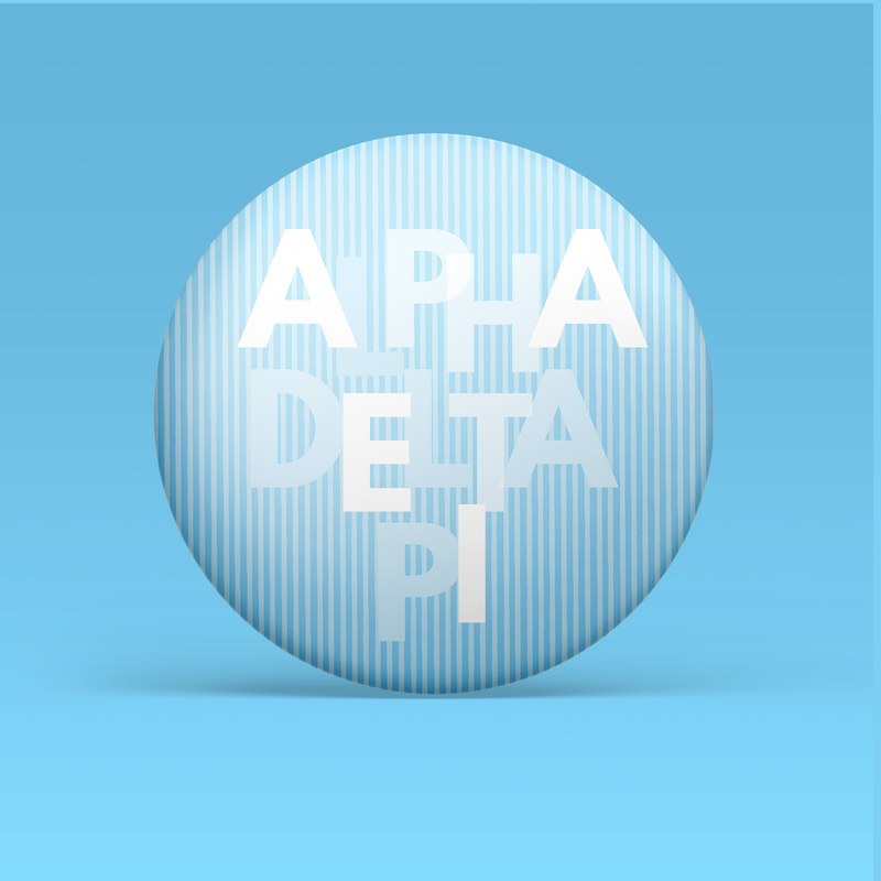 Alpha Delta Pi Layered Letters Button