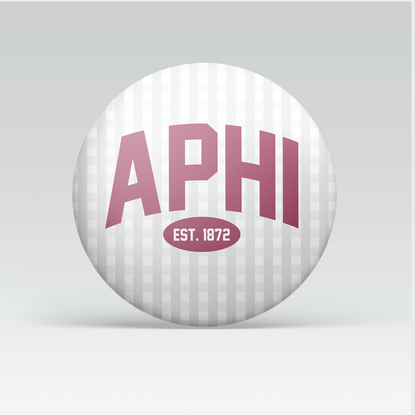 Alpha Phi Gingham Button