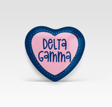 Delta Gamma Heart - Heart Shape button
