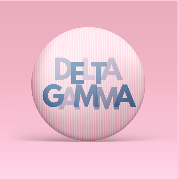 Delta Gamma Layered Letters Button