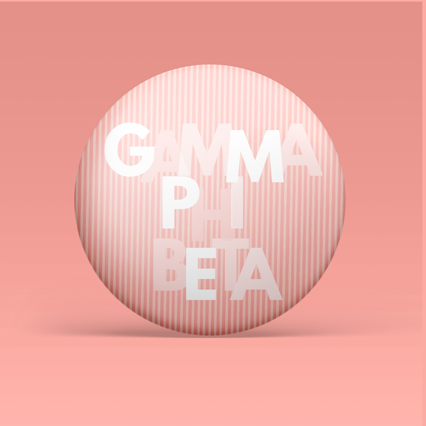 Gamma Phi Beta Layered Letters Button