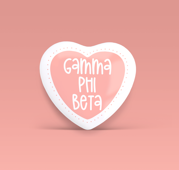Gamma Phi Beta Heart Pinback Button
