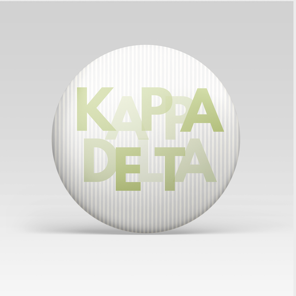 Kappa Delta Layered Letters Button