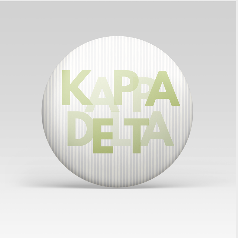 Kappa Delta Layered Letters Button