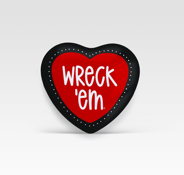 Wreck 'Em Heart - Heart Shape button
