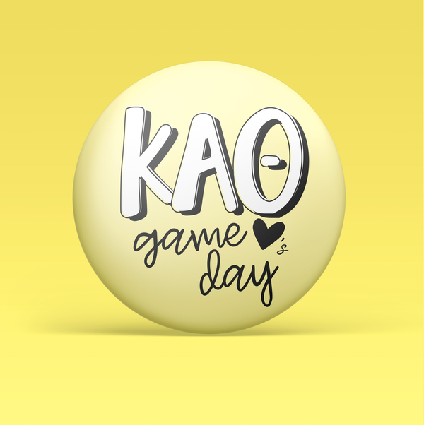 Kappa Alpha Theta Loves Game Day Pinback Button