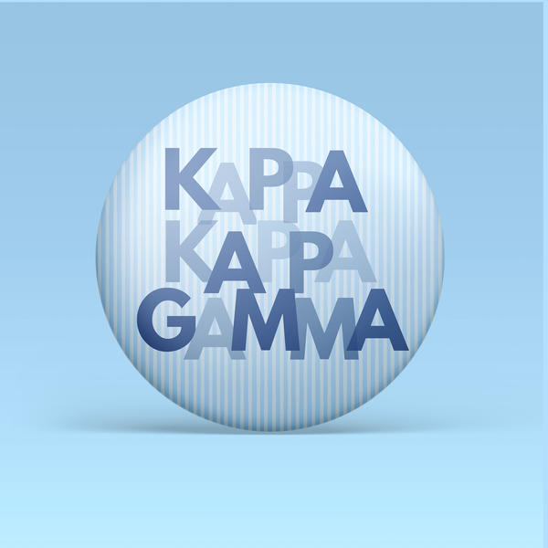 Kappa Kappa Gamma Layered Letters Button