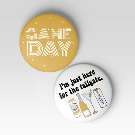 Gold Game Day Buttons