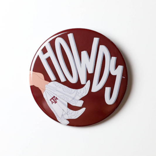 Howdy Boots Button