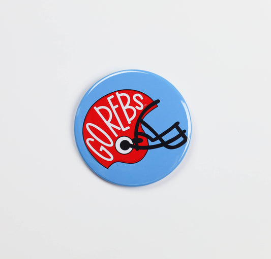 Go Rebs Helmet Button