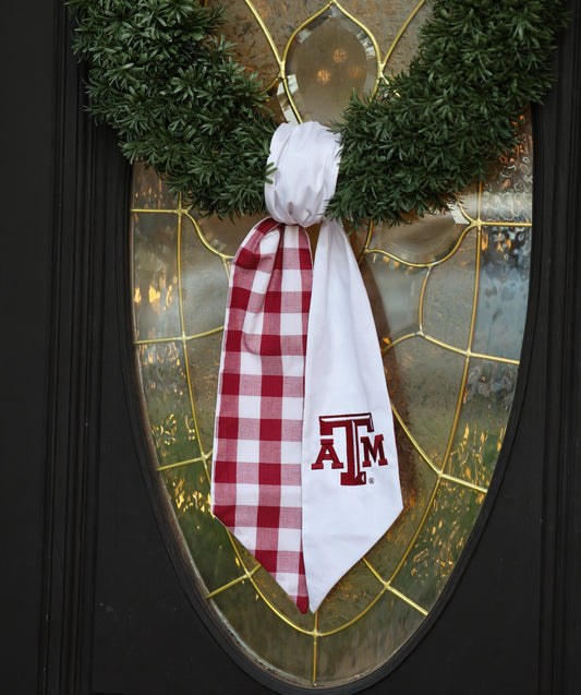 Texas A&M Embroidered Wreath Sash