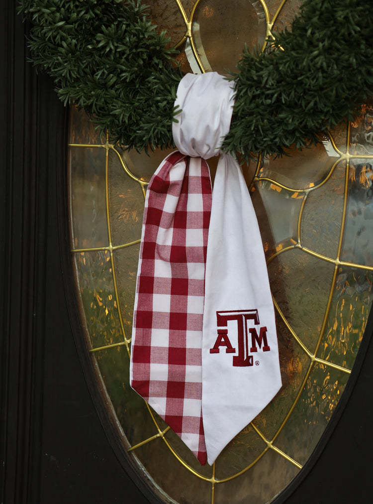 Texas A&M Embroidered Wreath Sash