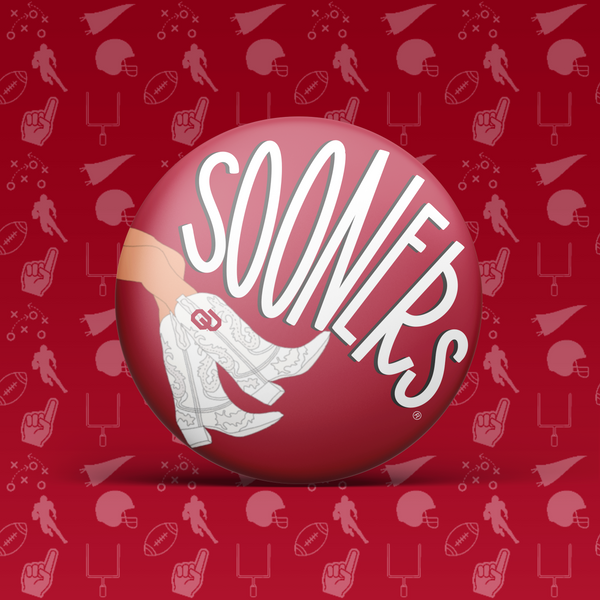 Sooners Boots Button