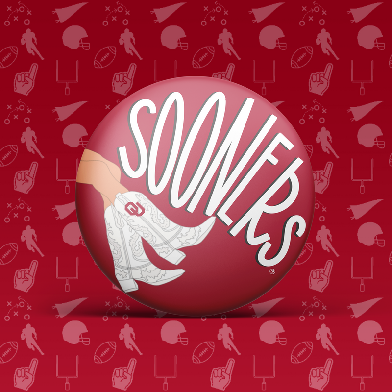 Sooners Boots Button