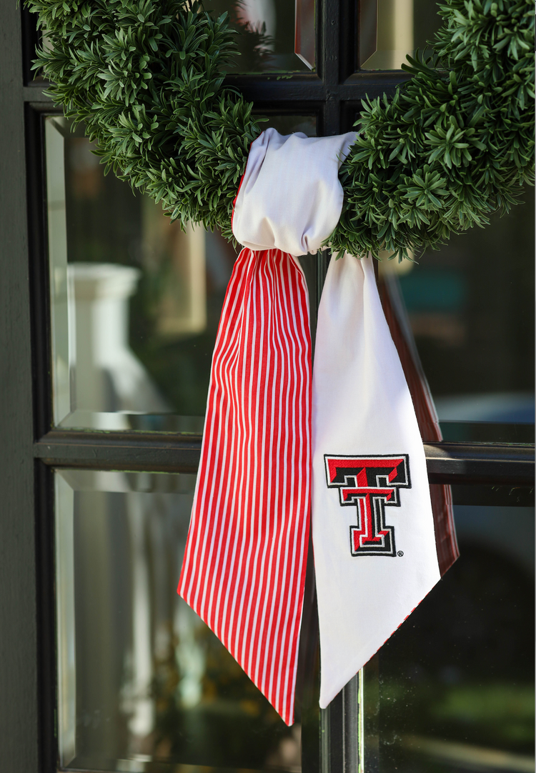 Texas Tech Embroidered Wreath Sash