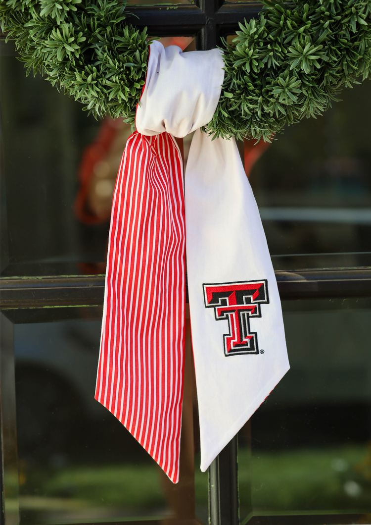 Texas Tech Embroidered Wreath Sash