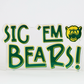 Sic 'Em Bears Acrylic Block Shelfie