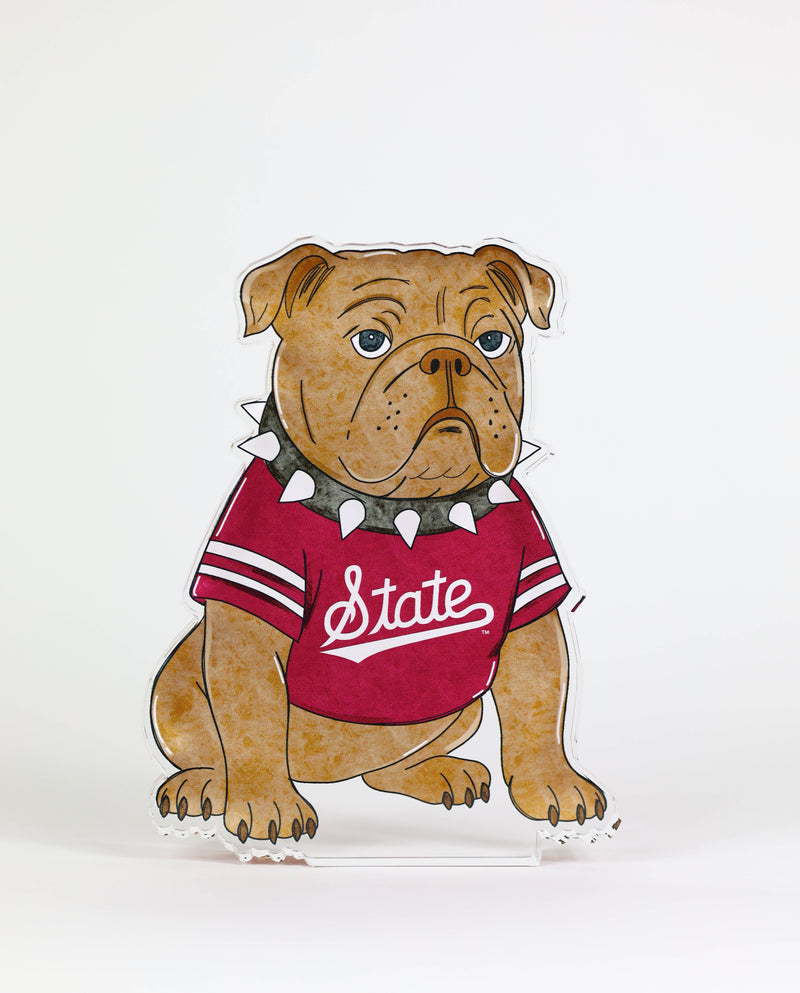 Bully Bulldog Acrylic Block Shelfie