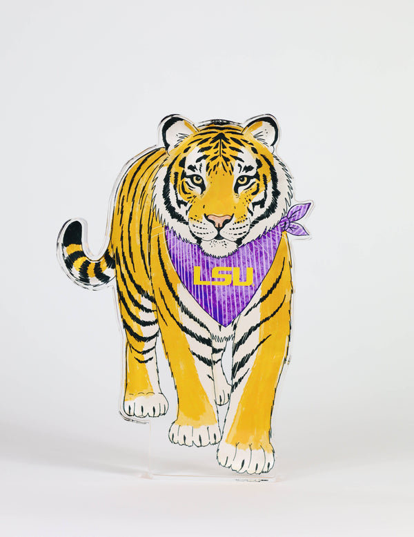 LSU Tiger Acrylic Block Shelfie