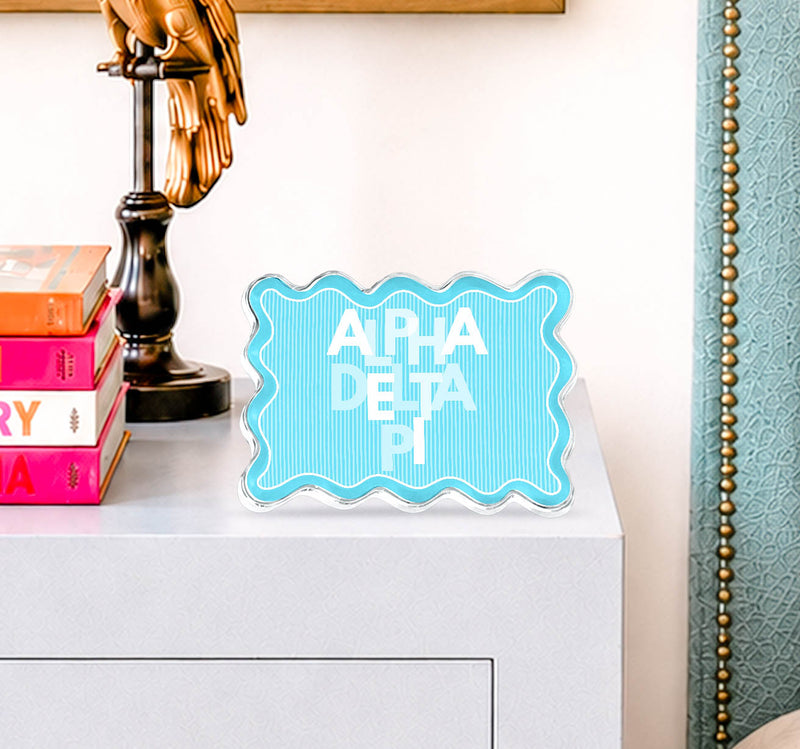Alpha Delta Pi Scallop Acrylic Shelfie