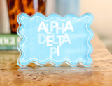 Alpha Delta Pi Scallop Acrylic Shelfie lifestyle photo