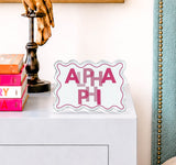 Alpha Phi Scallop Acrylic Shelfie