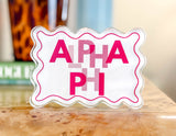 Alpha Phi Scallop Acrylic Shelfie lifestyle photo