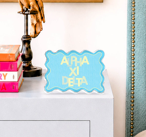 Alpha Xi Delta Scallop Acrylic Shelfie