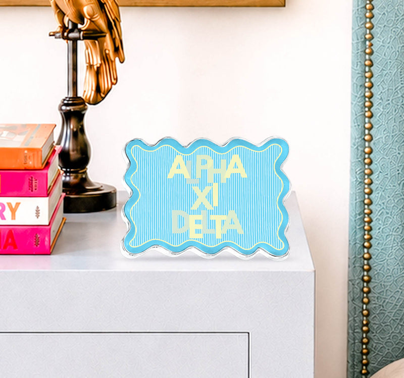 Alpha Xi Delta Scallop Acrylic Shelfie
