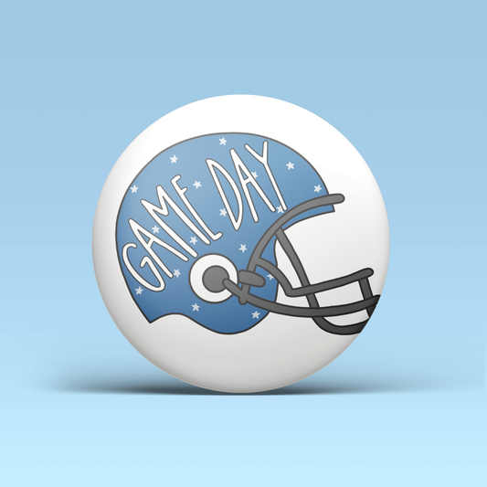 Game Day Helmet Button - Blue