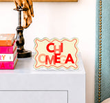 Chi Omega Scallop Acrylic Shelfie