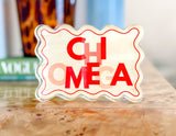 Chi Omega Scallop Acrylic Shelfie lifestyle photo