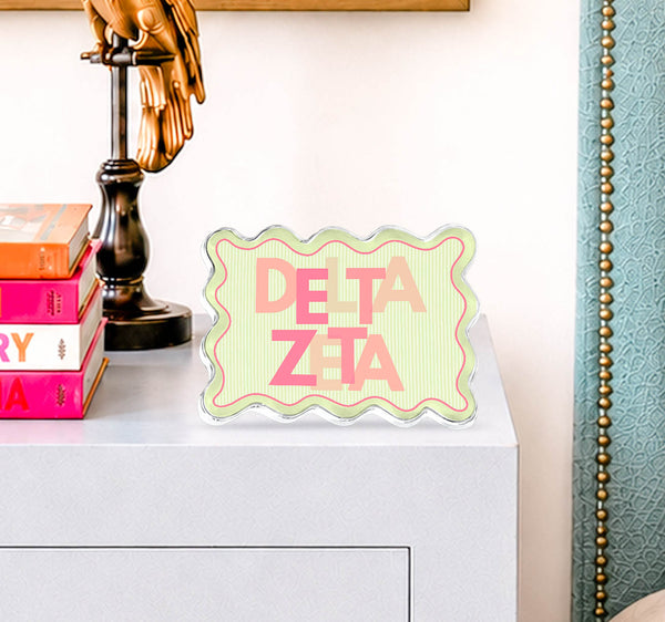Delta Zeta Scallop Acrylic Shelfie