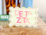 Delta Zeta Scallop Acrylic Shelfie lifestyle photo