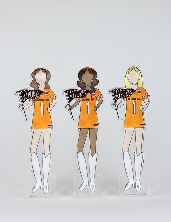 Oklahoma State Girls Acrylic Block Shelfie