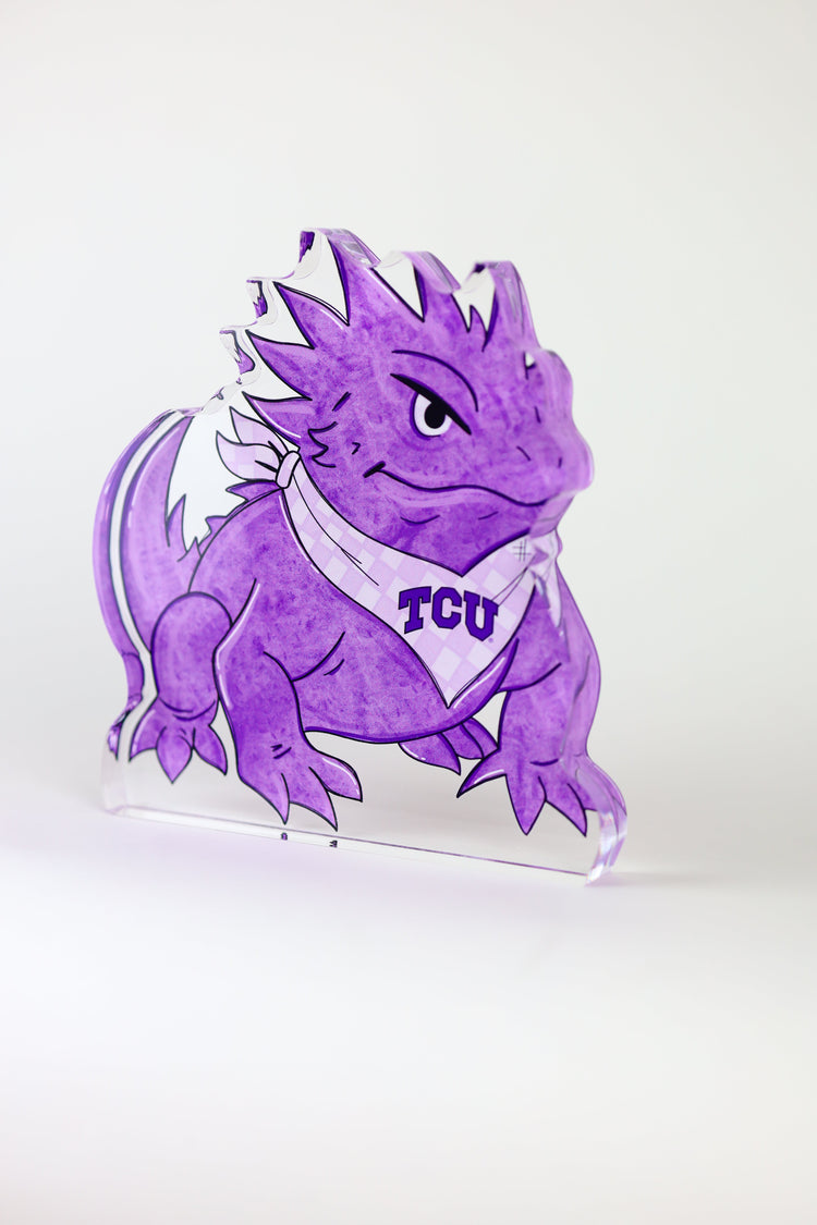 TCU Horned Frog Acrylic Block Shelfie