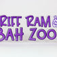 TCU Riff Ram Bah Zoo Acrylic Block Shelfie