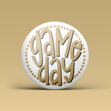 Polka Dot Game Day Button - Gold