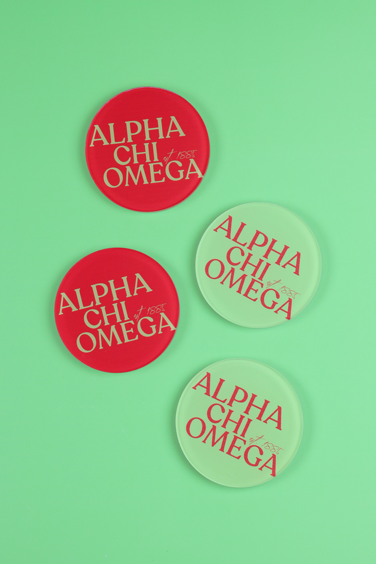 Alpha Chi Omega Acrylic Coasters